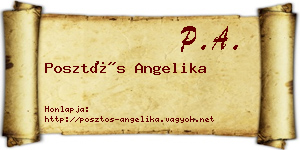 Posztós Angelika névjegykártya